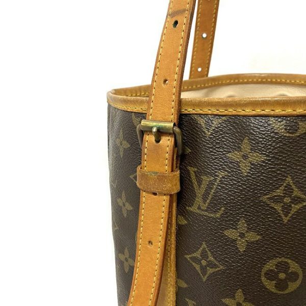 ec16100 6 Louis Vuitton Monogram Bucket Bag Brown Beige