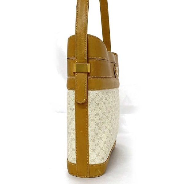 ec17990 2 Gucci Shoulder Bag PVC Leather Beige