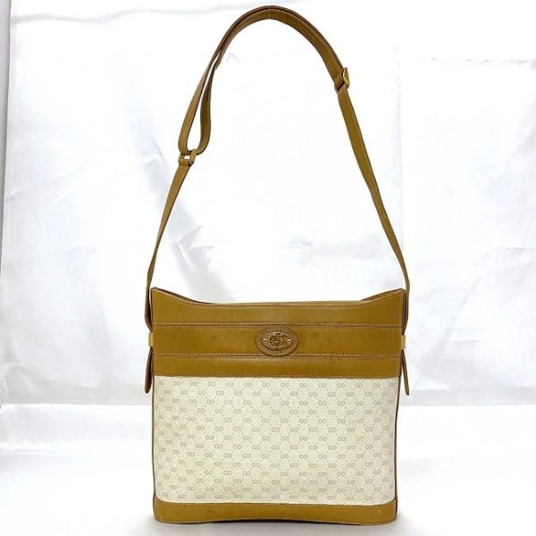 ec17990 4 Gucci Shoulder Bag PVC Leather Beige