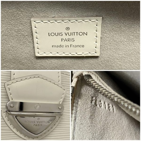 f 18818 9 Louis Vuitton Pont Neuf GM Handbag Epi White