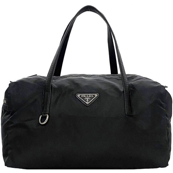 f 19139 1 Prada Mini Boston Bag Tesuto Saffiano Black