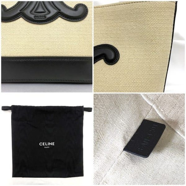 f 19299 10 Celine Shoulder Bag Natural Black Cuile