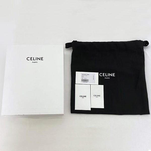 f 19383 10 Celine Chain Wallet Margo Black Triomphe