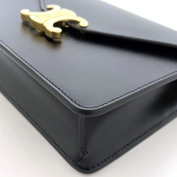 f 19383 7 Celine Chain Wallet Margo Black Triomphe