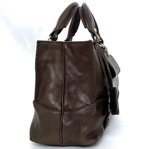 f 19458 2 Celine Handbag Boogie Bag Brown