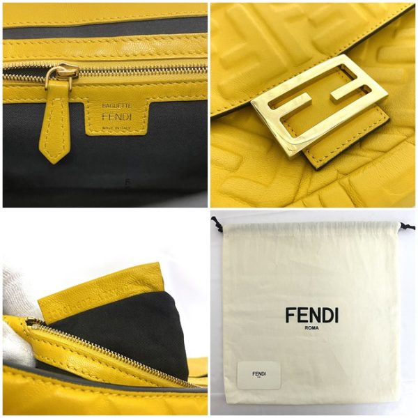 f 19552 10 Fendi 2way Mamma Bucket Bag Leather Yellow