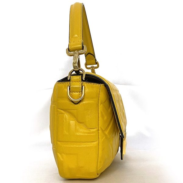 f 19552 3 Fendi 2way Mamma Bucket Bag Leather Yellow