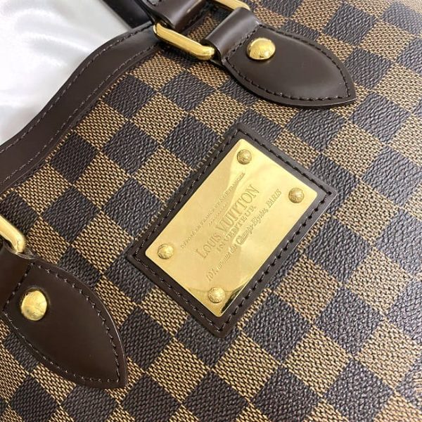 f 19555 5 Louis Vuitton Hampstead PM Tote Bag Damier Ebene Brown