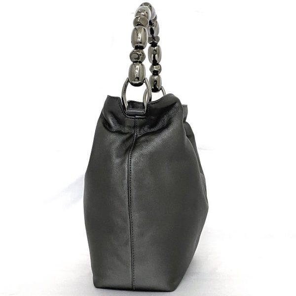 f 19558 2 Christian Dior Maris Pearl Drawstring Bag Silver