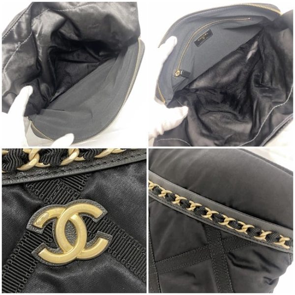 f 19571 9 Chanel Small Tote Bag Satin Black