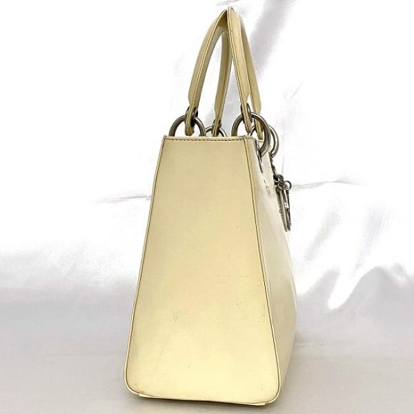 f 19656 4 Christian Dior Lady 2Way Bag Cream White