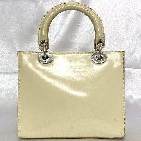 f 19656 5 Christian Dior Lady 2Way Bag Cream White