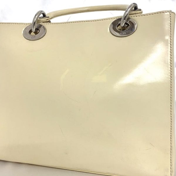 f 19656 7 Christian Dior Lady 2Way Bag Cream White