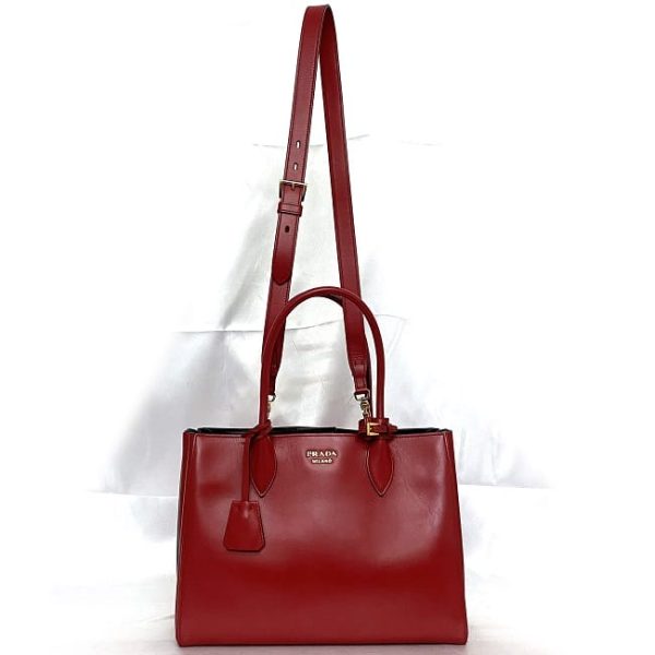 f 19688 2 Prada Shoulder Bag Leather Red