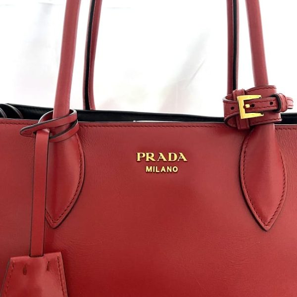 f 19688 6 Prada Shoulder Bag Leather Red