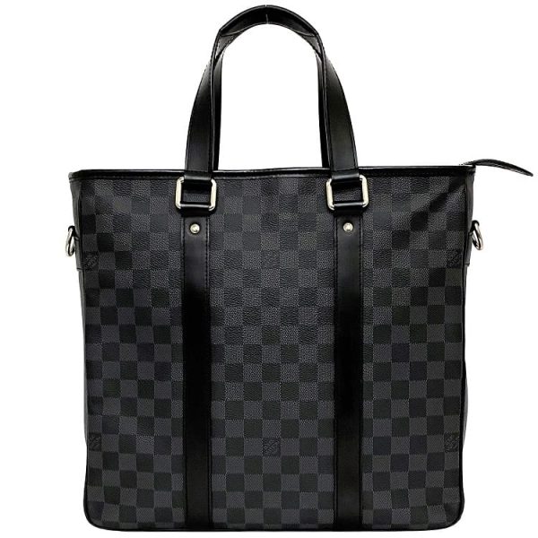 f 19749 1 Louis Vuitton Tadao PM Document Bag Damier Graphite Black