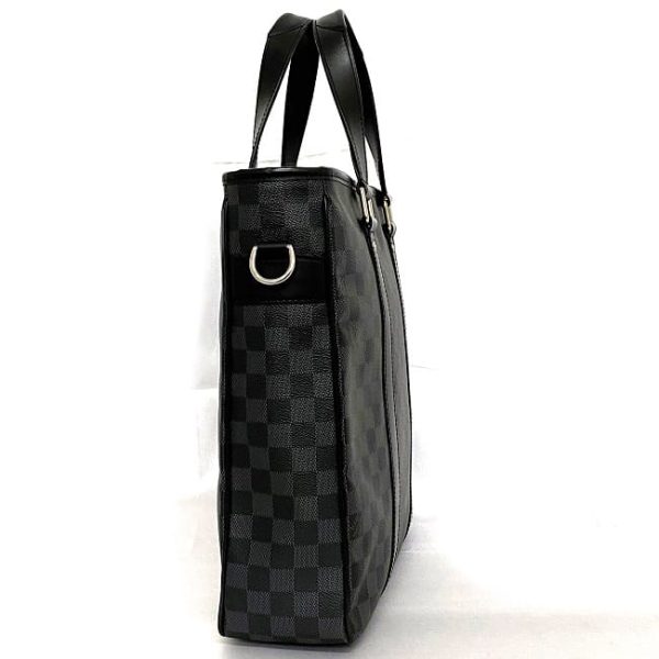 f 19749 2 Louis Vuitton Tadao PM Document Bag Damier Graphite Black