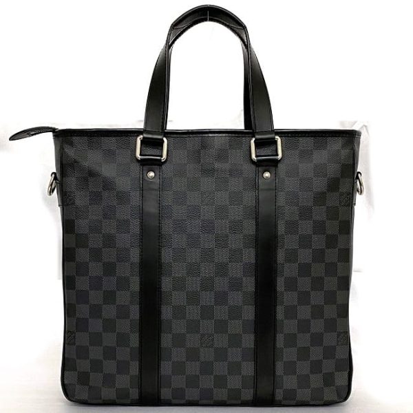 f 19749 3 Louis Vuitton Tadao PM Document Bag Damier Graphite Black