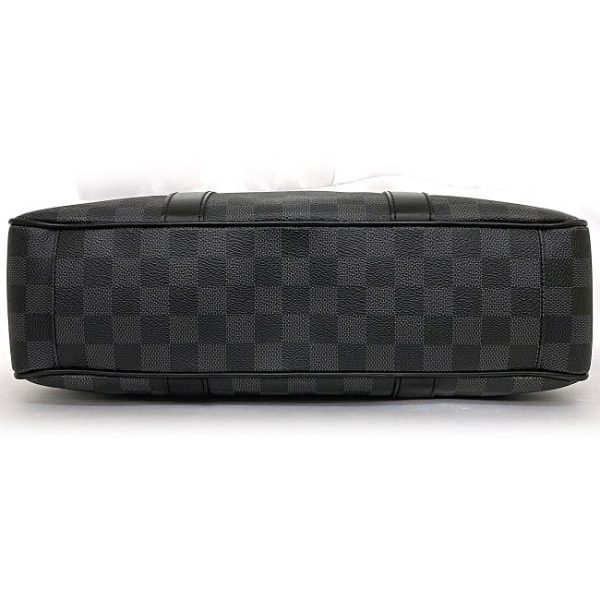 f 19749 4 Louis Vuitton Tadao PM Document Bag Damier Graphite Black