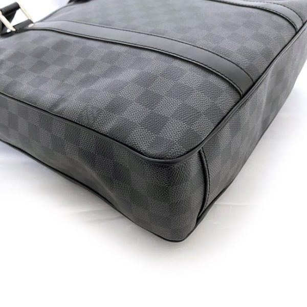 f 19749 5 Louis Vuitton Tadao PM Document Bag Damier Graphite Black