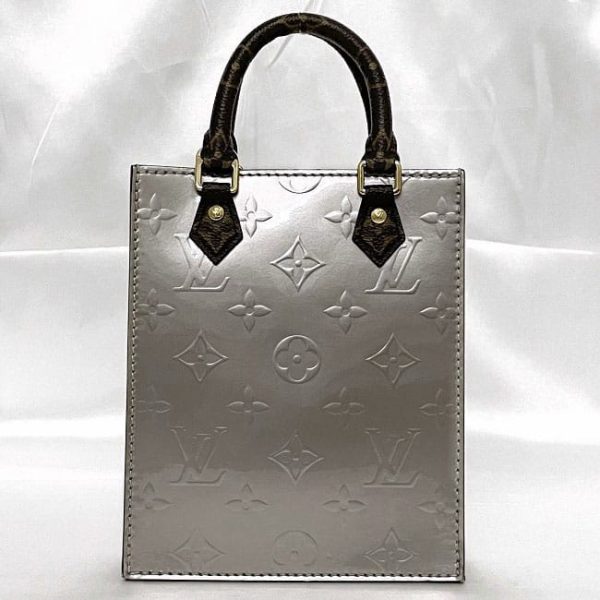 f 19844 2 2 Louis Vuitton Petite Sac Plat Shoulder Bag Monogram Vernis Taupe