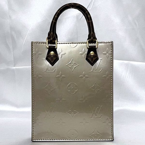 f 19844 3 Louis Vuitton Petite Sac Plat Shoulder Bag Monogram Vernis Taupe