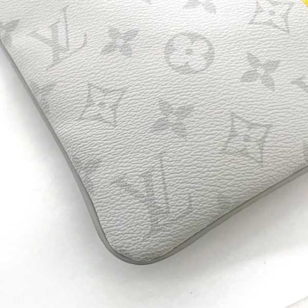 f 19900 5 Louis Vuitton Zipped Pouch GM Clutch Bag Monogram White