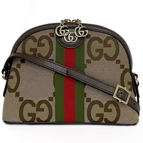 f 19987 1 Gucci Shoulder Bag GG Canvas Beige