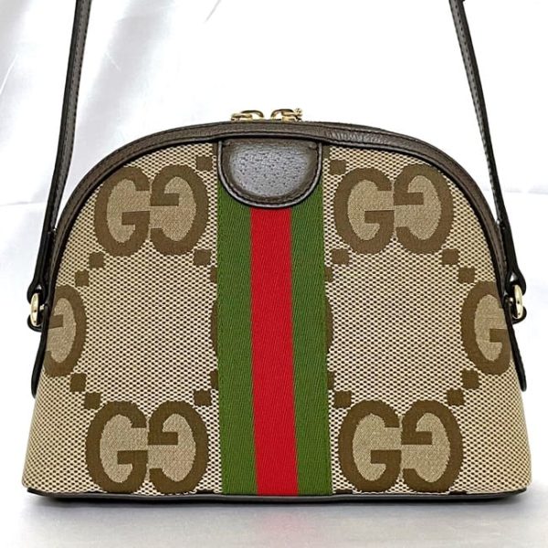 f 19987 3 Gucci Shoulder Bag GG Canvas Beige