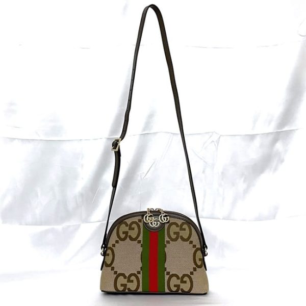 f 19987 5 Gucci Shoulder Bag GG Canvas Beige