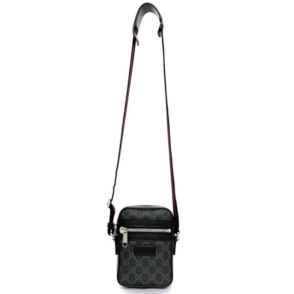 f 19989 6 Gucci Shoulder Bag GG Supreme Black