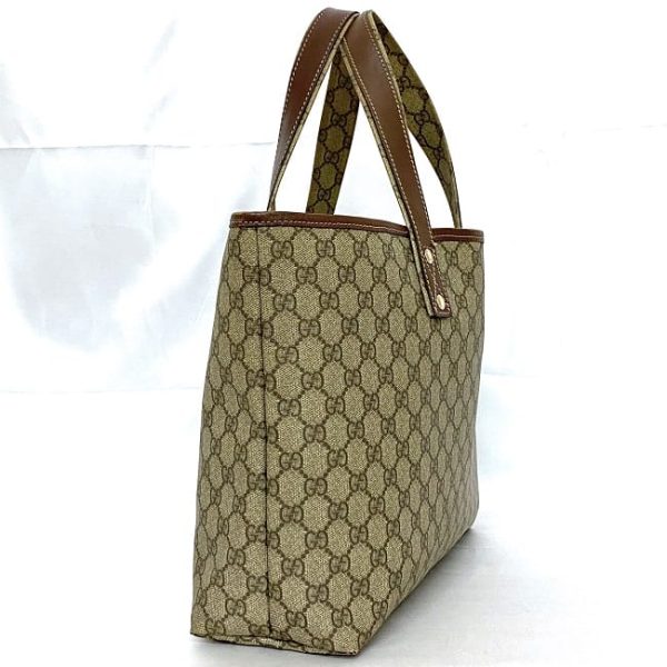 f 20215 2 Gucci Tote Bag PVC Leather Beige