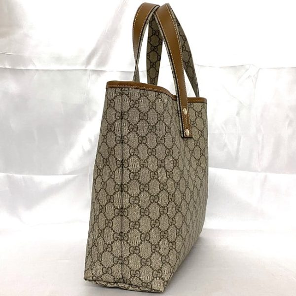 f 20348 2 Gucci Tote Bag PVC Leather Beige