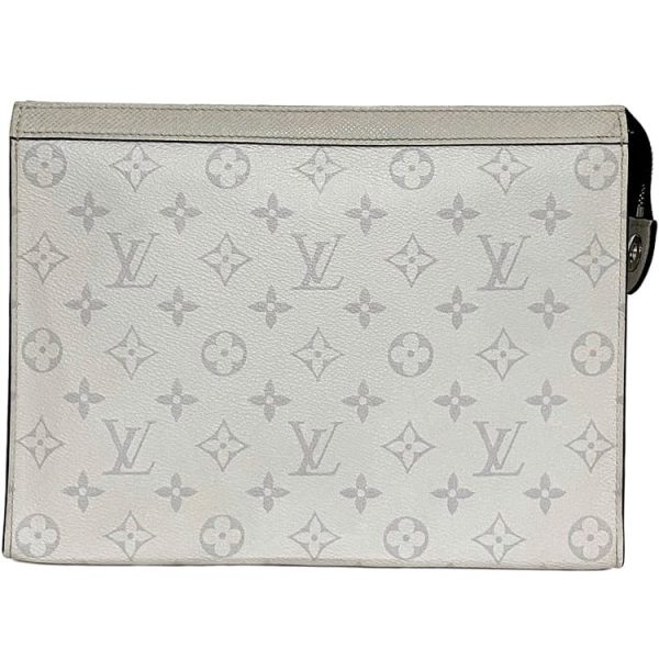 f 20355 1 Louis Vuitton Pochette Voyage MM Clutch Bag Taigarama Gray