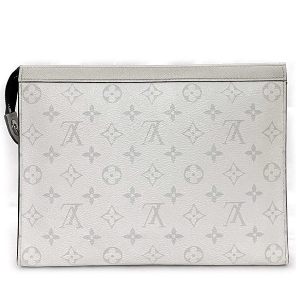 f 20355 3 Louis Vuitton Pochette Voyage MM Clutch Bag Taigarama Gray