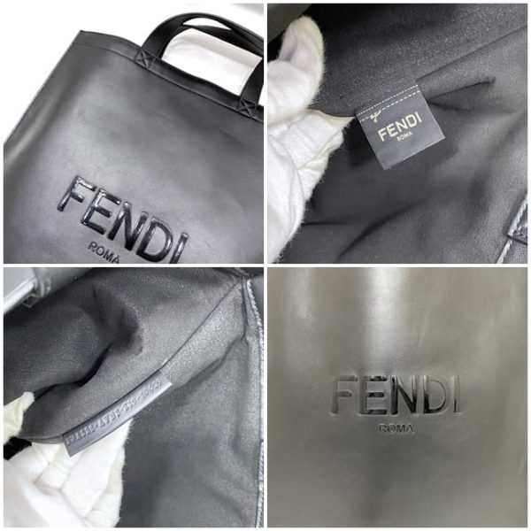 f 20398 10 Fendi Tote Bag Leather Black