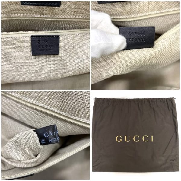 f 20512 10 Gucci Tote Bag Leather Black