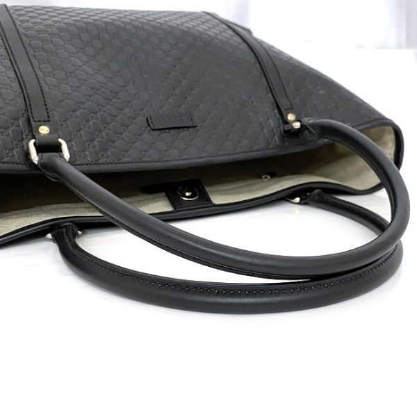 f 20512 7 Gucci Tote Bag Leather Black