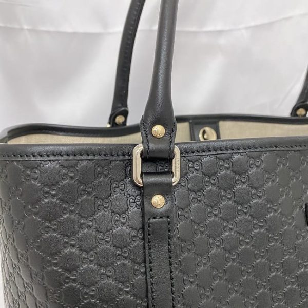 f 20512 8 Gucci Tote Bag Leather Black