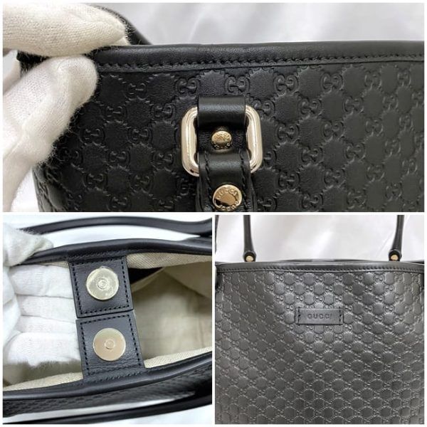 f 20512 9 Gucci Tote Bag Leather Black