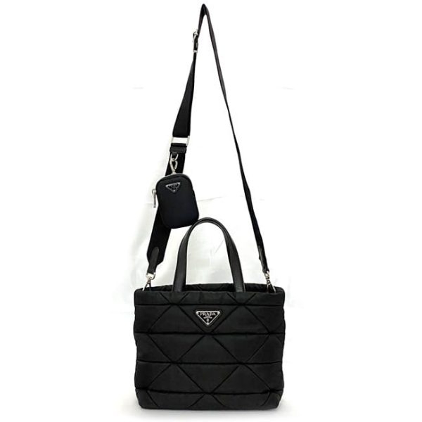 f 20524 2 Prada Renylon Fatted Tote Bag Black