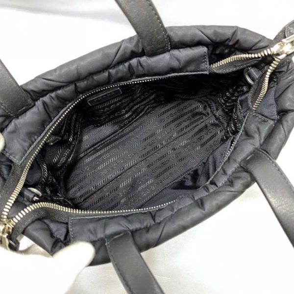 f 20524 6 Prada Renylon Fatted Tote Bag Black