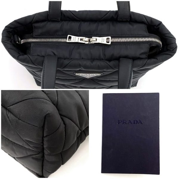 f 20524 7 Prada Renylon Fatted Tote Bag Black