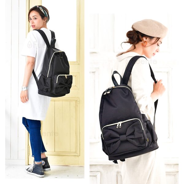 f0003 3 Premium Nylon Backpack Black