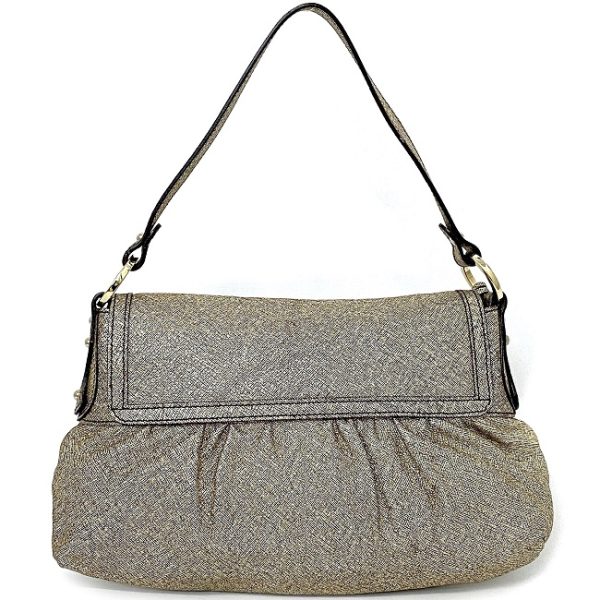 f13363 3 Fendi Semi Shoulder Bag Canvas Gold