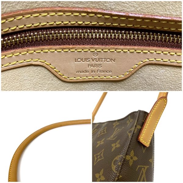 f15446 10 Louis Vuitton Looping MM Semi Shoulder Bag Brown Beige