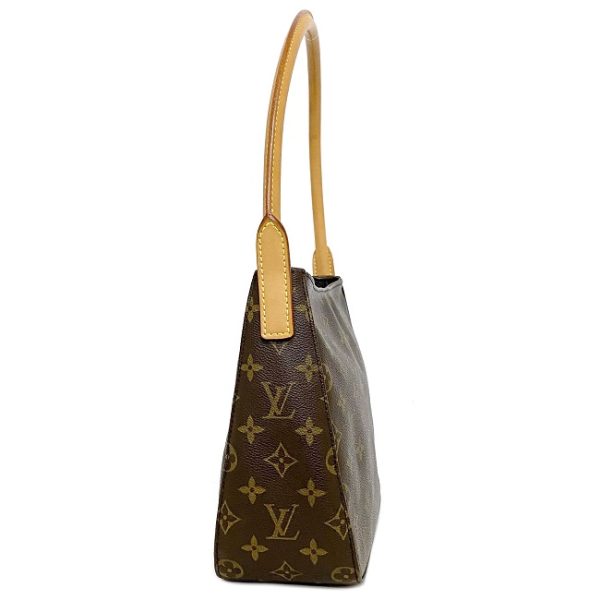 f15446 2 Louis Vuitton Looping MM Semi Shoulder Bag Brown Beige