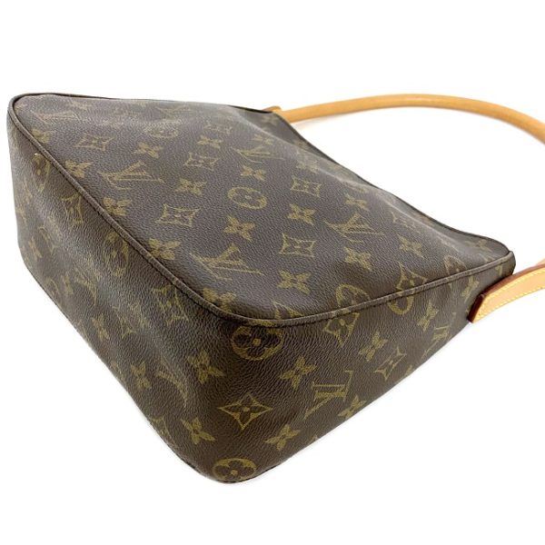 f15446 5 Louis Vuitton Looping MM Semi Shoulder Bag Brown Beige