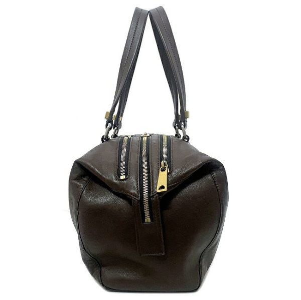 f15455 2 Celine Mini Boston Bag Brown Condition Leather