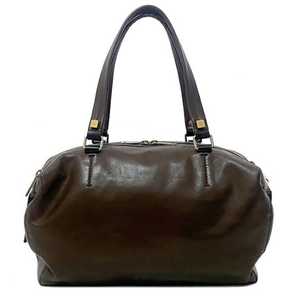 f15455 3 Celine Mini Boston Bag Brown Condition Leather